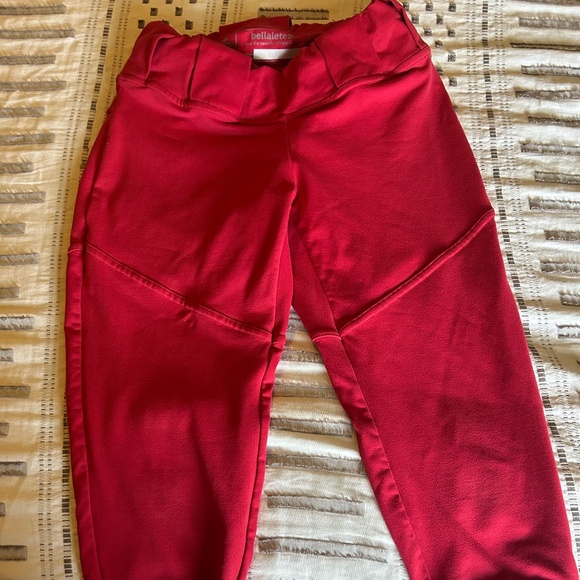 Bellalete softball pants Adult XS red with belt loops - Picture 1 of 2